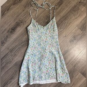 hydrangea mini dress Hydrangea Haze Floral Eyelet Mini Dress